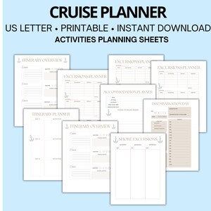 Cruise Planner: 34 Page Printable Planner PDF, Vacation Planning Sheets ...