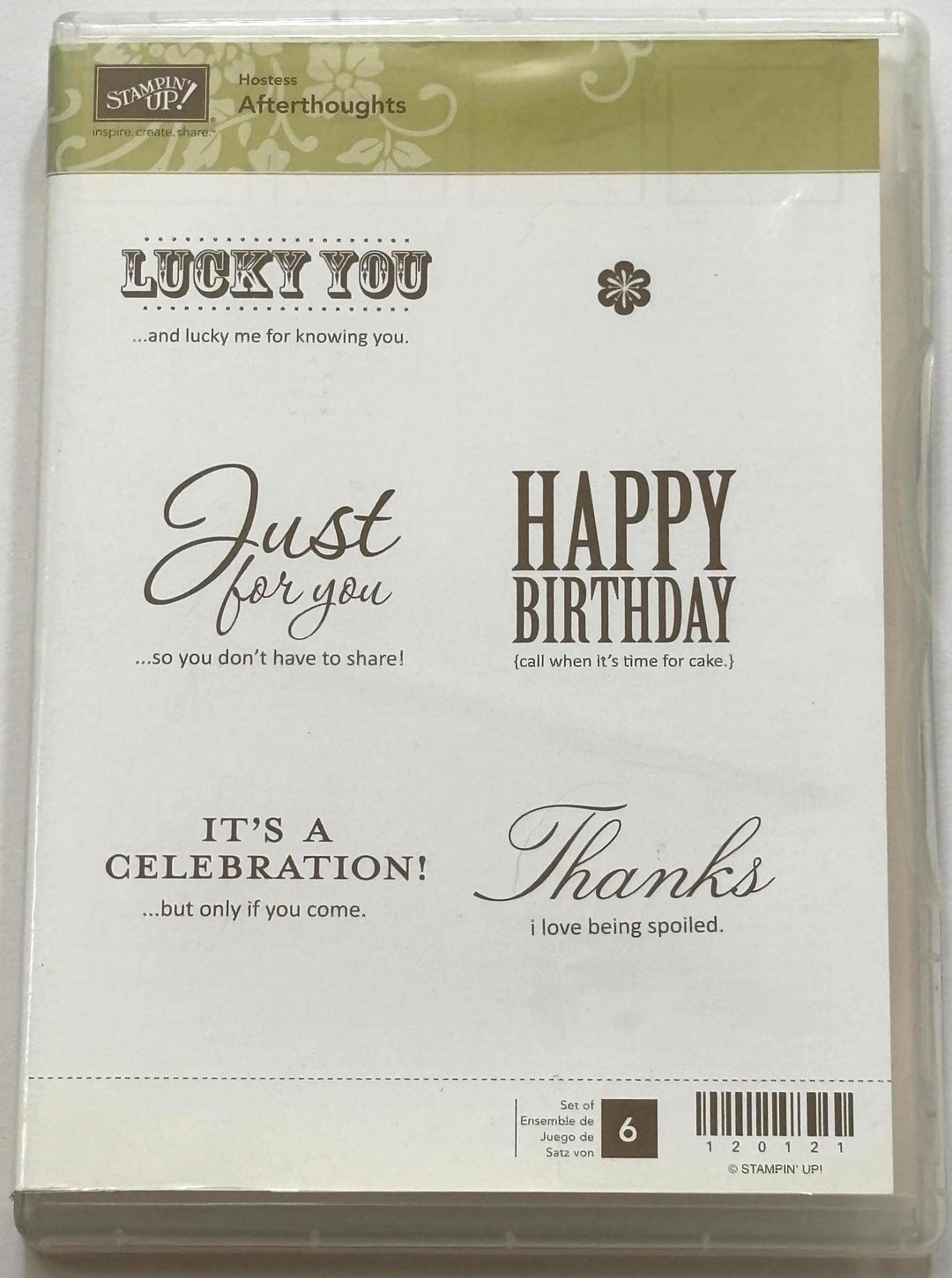 Afterthoughts Hostess Exclusive Set Rubber Stamps by Stampin Up - Etsy