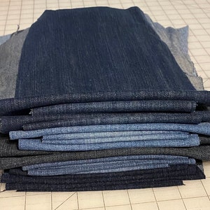 20 denim legs/blue jean legs/salvaged denim legs/jean scraps/denim pieces/denim fabric/blue jean fabric