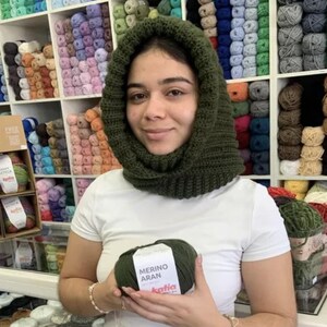 Gehaakt bivakmutspatroon | Patroon hoodie coltrui | Haakpatroon col met capuchon | Gehaakte capuchonkraag EASY bivakmuts met capuchon afbeelding 2
