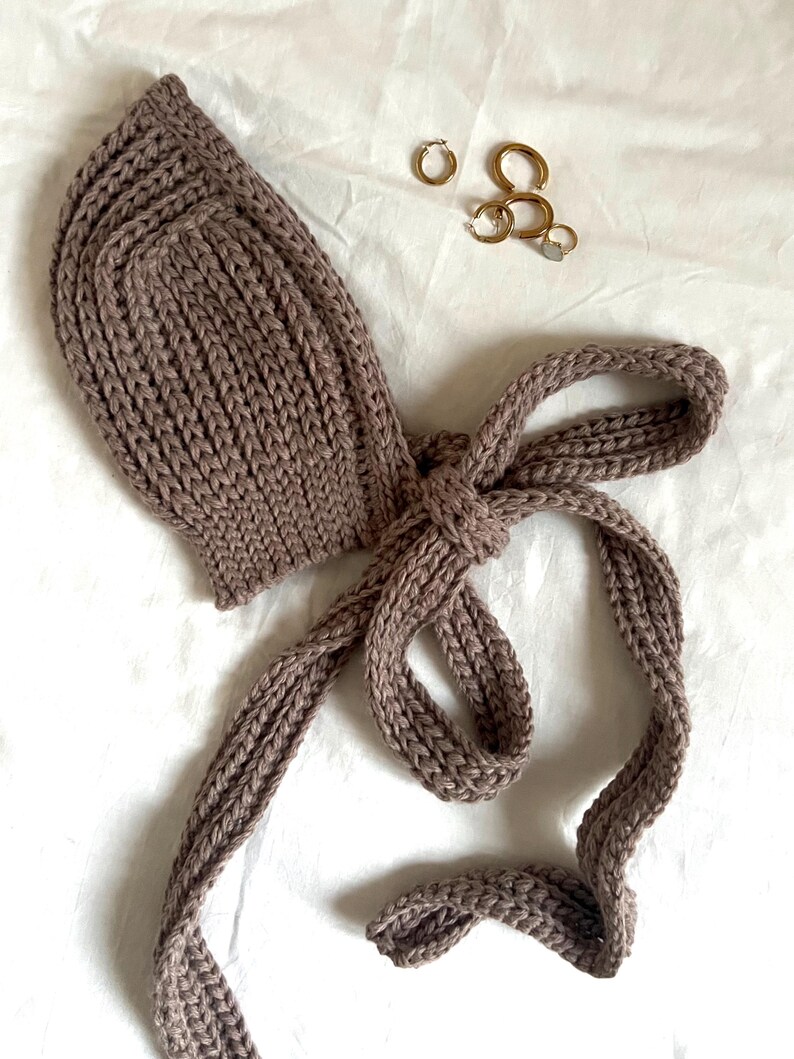 Crochet Bonnet Pattern Winter Hat, Wool Cottagecore Adult Hood Scarf Pattern PDF Download image 2