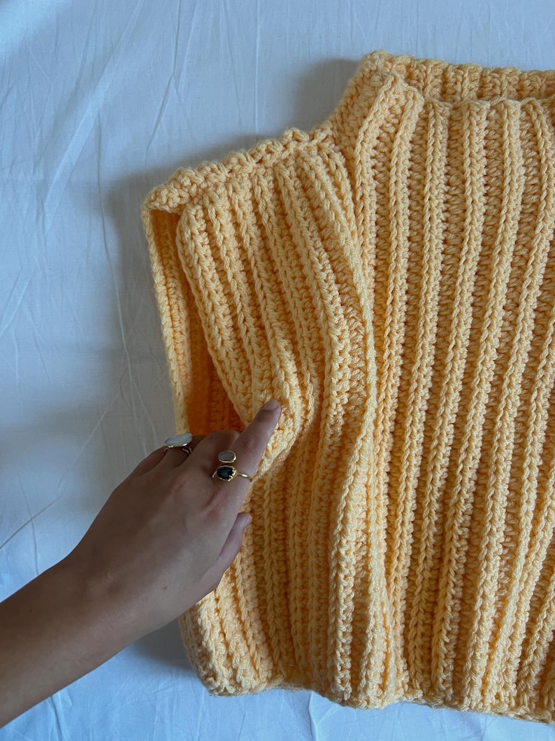 Crochet Vest Pattern, Crochet Sweater, Adult Size (PDF Download) image 13