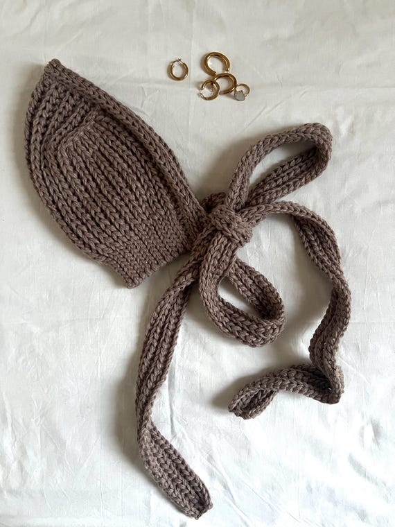 Crochet Bonnet Pattern Winter Hat, Wool Cottagecore Adult Hood Scarf Pattern PDF Download