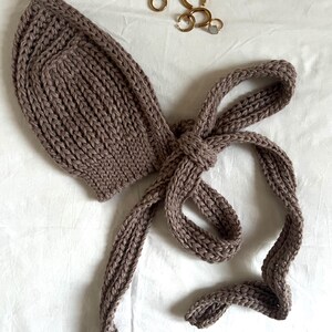 Crochet Bonnet Pattern Winter Hat, Wool Cottagecore Adult Hood Scarf Pattern PDF Download image 9