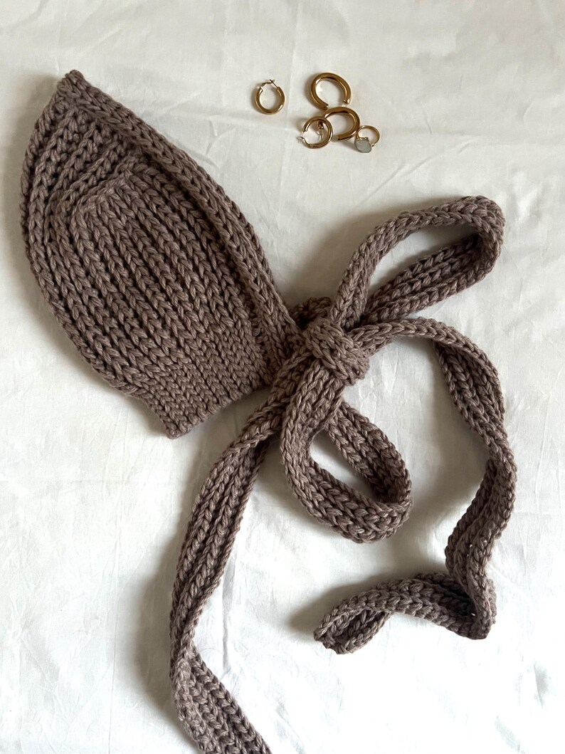 Crochet Bonnet Pattern Winter Hat, Wool Cottagecore Adult Hood Scarf Pattern PDF Download image 9