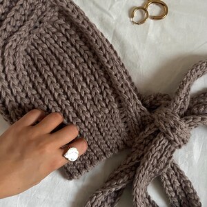 Crochet Bonnet Pattern Winter Hat, Wool Cottagecore Adult Hood Scarf Pattern PDF Download image 12