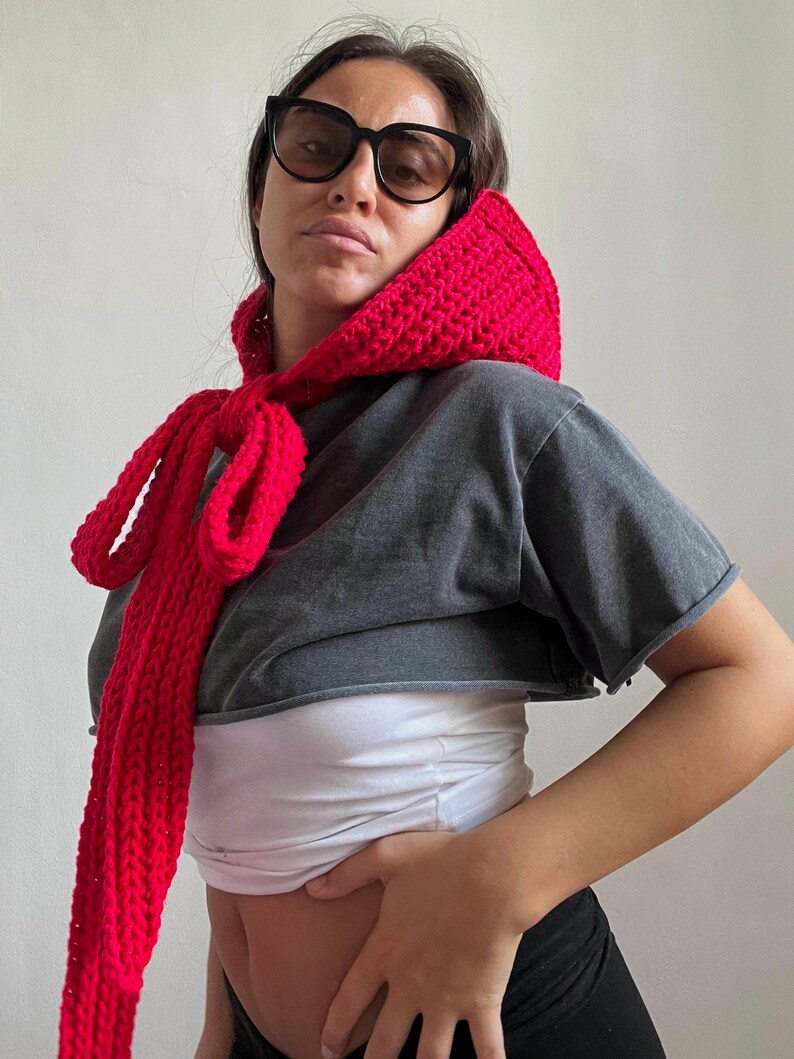 Crochet Bonnet Pattern Winter Hat, Wool Cottagecore Adult Hood Scarf Pattern PDF Download image 5