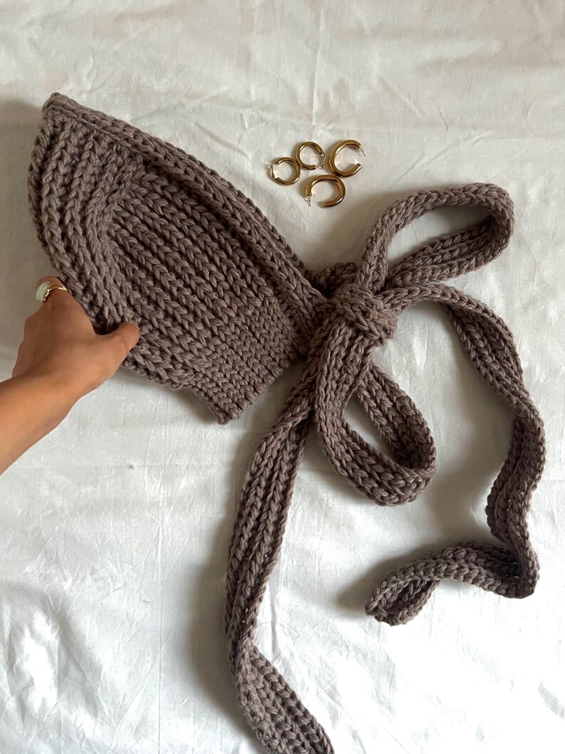 Crochet Bonnet Pattern Winter Hat, Wool Cottagecore Adult Hood Scarf Pattern PDF Download image 13