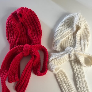 Crochet Bonnet Pattern Winter Hat, Wool Cottagecore Adult Hood Scarf Pattern PDF Download image 3