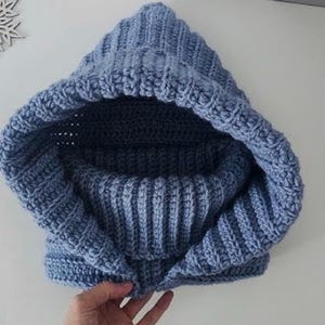 Crochet Balaclava Pattern | Turtleneck Hoodie Pattern | Hooded Cowl Crochet Pattern | Crochet Hooded Neck Cowl EASY Balaclava Hoodie