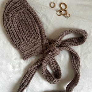 Crochet Bonnet Pattern Winter Hat, Wool Cottagecore Adult Hood Scarf Pattern PDF Download image 10