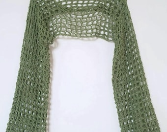 Patrón de bolero de malla de crochet: bolero de red con mangas acampanadas (patrón en PDF)
