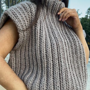 Crochet Vest Pattern, Crochet Sweater, Adult Size (PDF Download) image 7