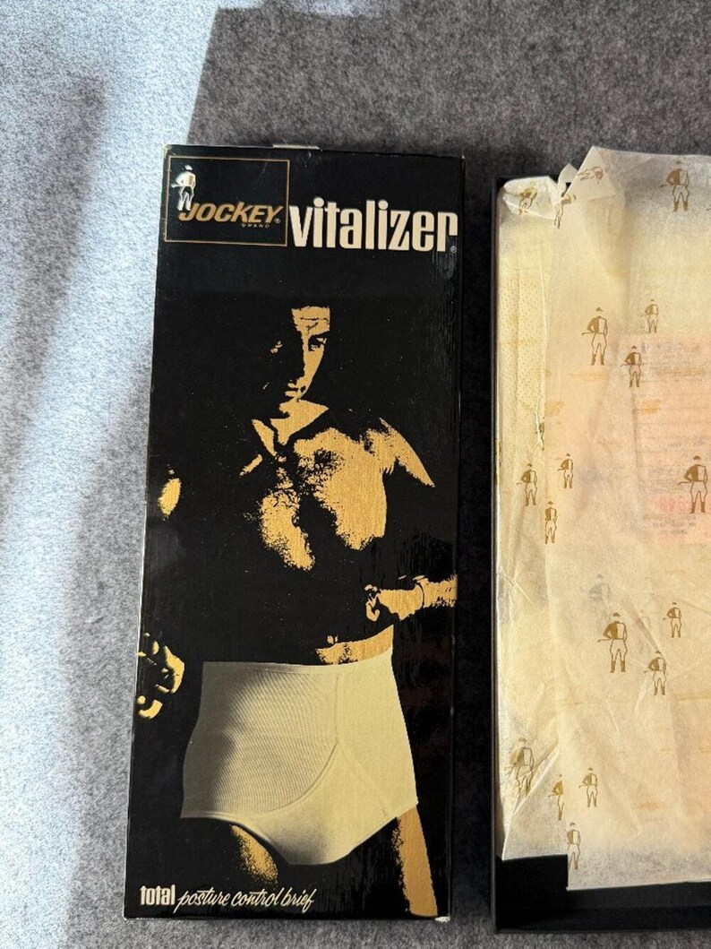Jockey Vitalizer Total Posture Control Brief Vintage Men’s Underwear Damage image 7