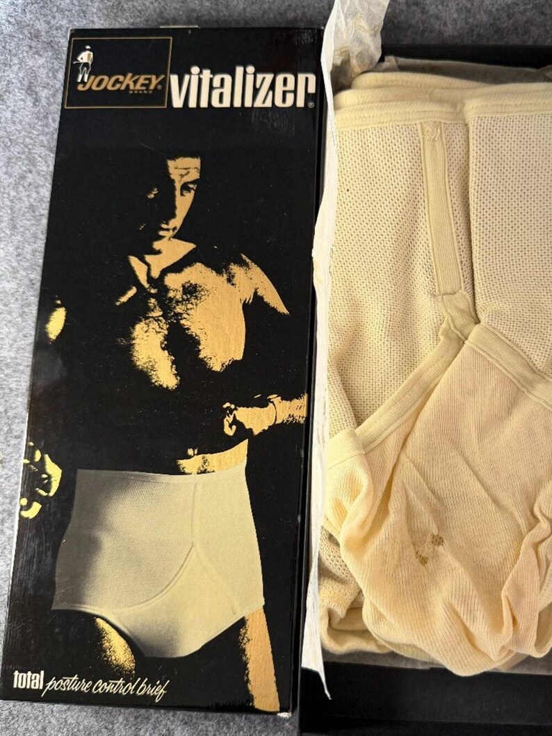 Jockey Vitalizer Total Posture Control Brief Vintage Men’s Underwear Damage image 10