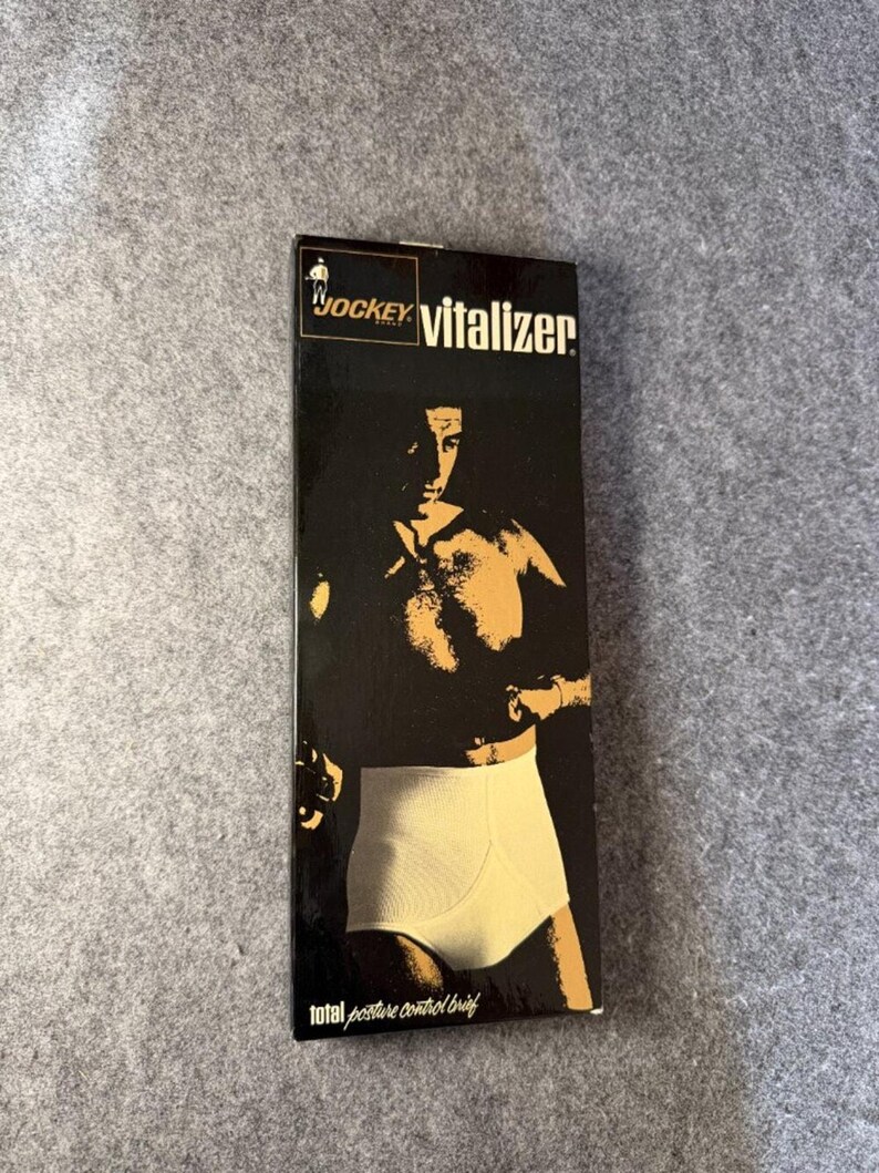 Jockey Vitalizer Total Posture Control Brief Vintage Men’s Underwear Damage image 2
