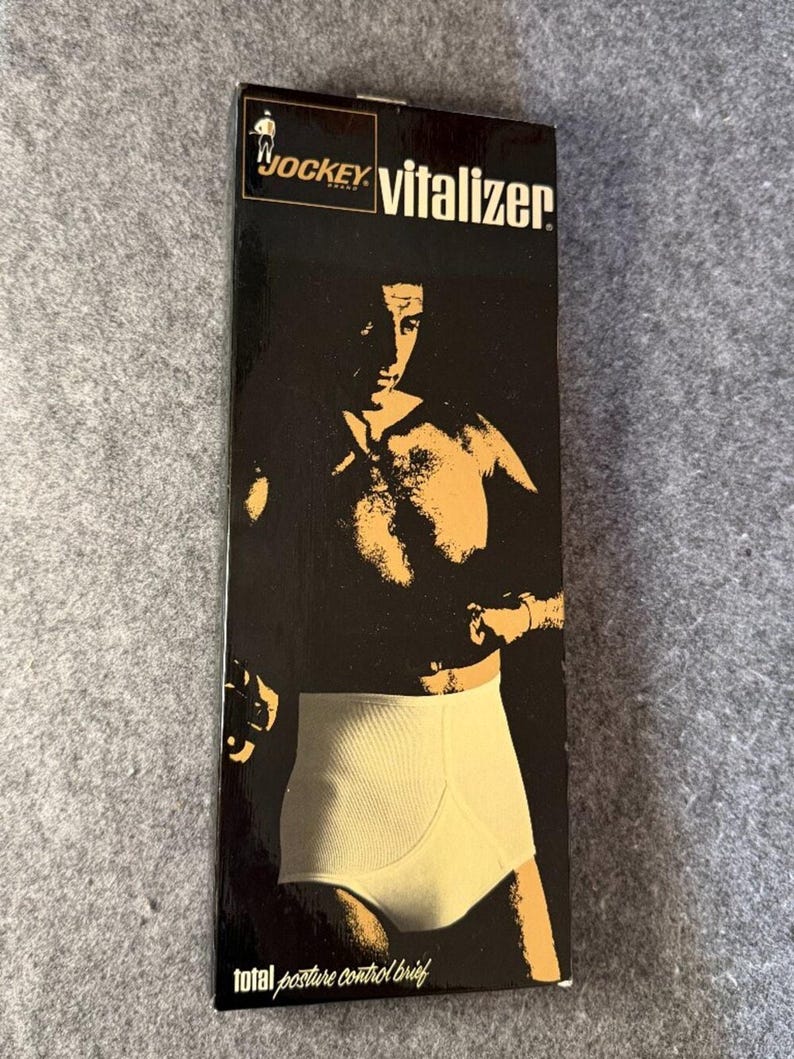 Jockey Vitalizer Total Posture Control Brief Vintage Men’s Underwear Damage image 1