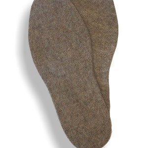 Alpaca Wool Shoe Inserts – Natural, Warm, Moisture-Wicking Insoles for Boots, Slippers & Shoes | Trim to Fit | Made in USA