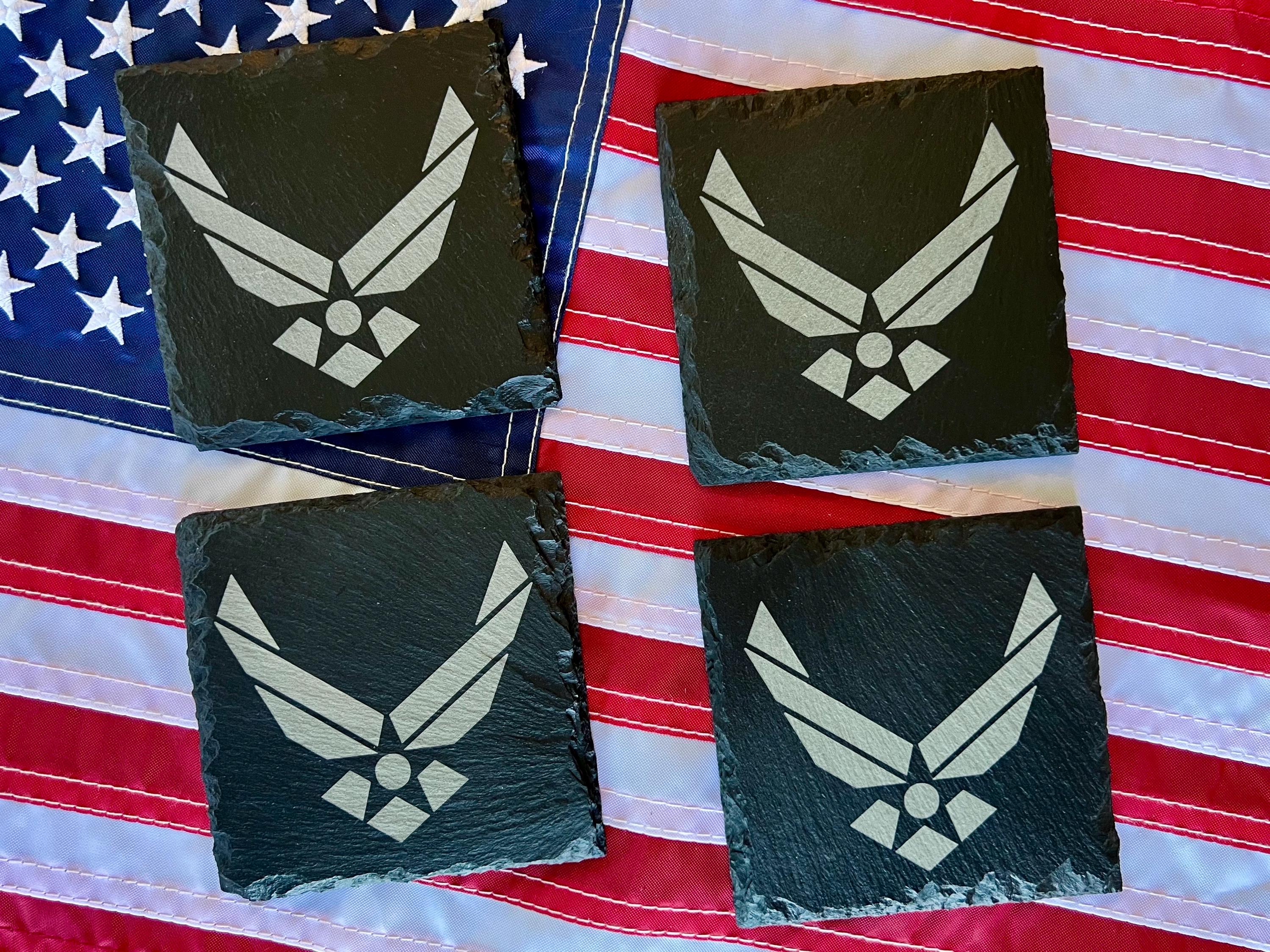 United States Air Force Slate Coasters, Set of 4 - Etsy