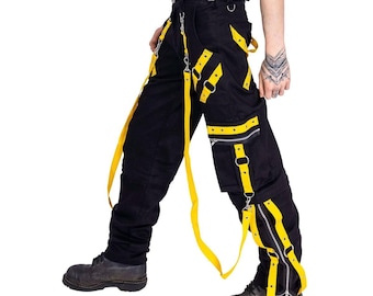 Size 31x33 Semantic Design Cargo Pants Black Bondage Pants