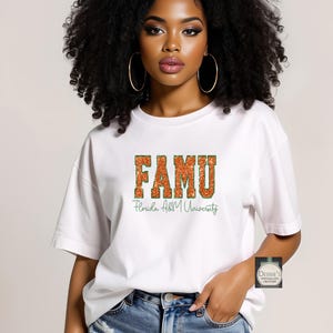 FAMU faux glitter shirt