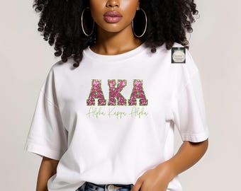 AKA Alpha Kappa Alpha FAUX Sequin Shirt