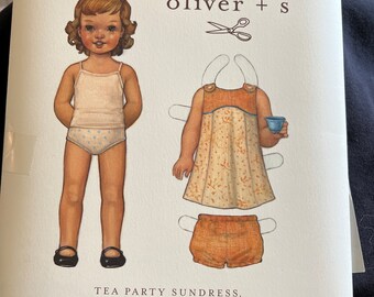 Oliver and s sewing pattern  tea party sundress dress bloomers shorts play suit baby 3-24 months boys toddler girl