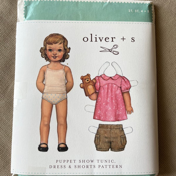 Oliver and s puppet show tunic dress shorts pattern 2T-5 toddler girl