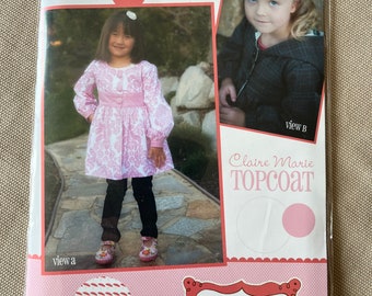 Claire Marie topcoat sewing pattern Izzy and ivy girls coat pattern sizes 2-10
