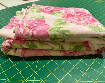 Stretch jersey KNIT fabric cotton lycra pink roses heavy weight floral 60 in wide Excellent high quality 2 way stretch