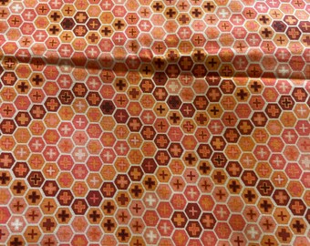 Oop htf 18 inches half yard Fabric by Tula pink salt water pwtp 032 tortoise shell coral orange rare