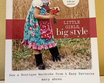 Little girls big style boutique sewing paper patterns book