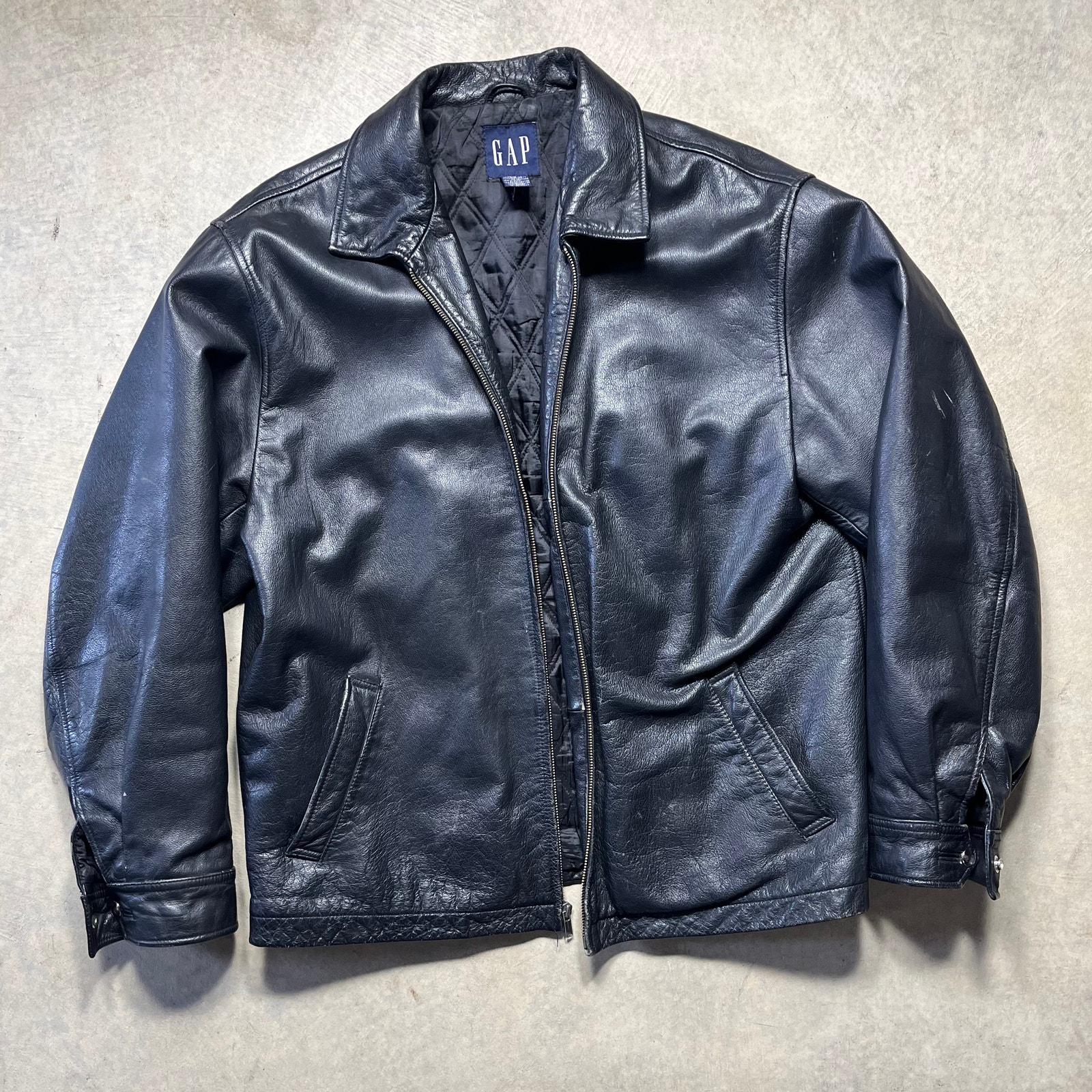 Vintage Gap Leather Jacket - Etsy