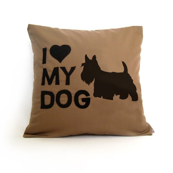 Items similar to I Love My Dog Pillow Personalized with your Dog Breed on Etsy