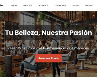 Professionell webbmall för skönhetssalonger | HTML, CSS, JS