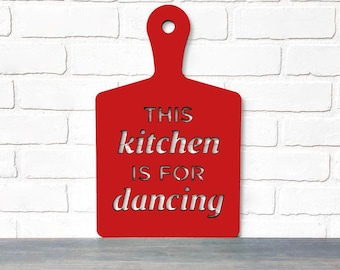 This Kitchen Is For Dancing wood sign kitchen decor, Colorful Kitchen Wall Decoration, In This Kitchen We Dance Foodie Thanksgiving Gift