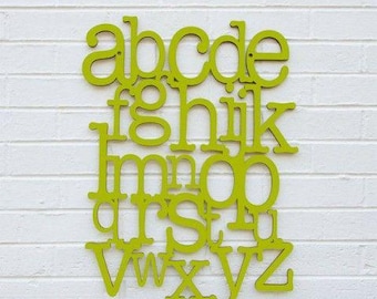 Alphabet Wall Art Carved Wood Signs, ABC Sign Teacher Classroom Decor, Educational Wall Art Daycare Provider gifts, ABC Large Wooden Letters