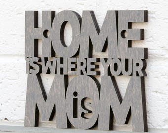 Home Is Where Your Mom Is Wall Hanging