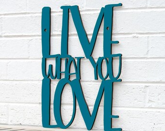 Live What You Love Wood Wall Art, Marc Anthony Inspirational Quote Sign, Home Office Wall Decor, Work Colleague Retirement Gifts For Women