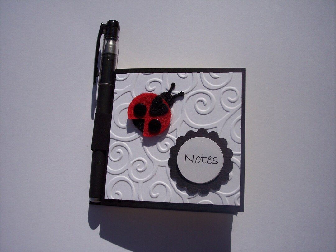 Lady Bug Note Lady Bug With Heart Shape Sticky Note Holder With Gel Pen - Etsy
