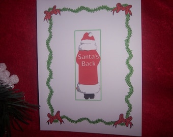 Set of 20 Printed Santa Christmas Cards