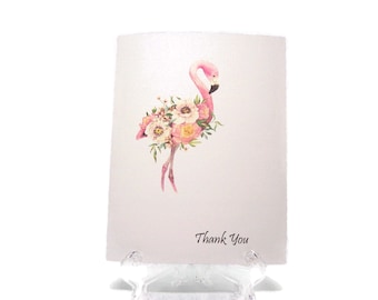 Flamingo Happy Birthday, Get Well Soon, Thank You greeting cards set of six