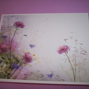 Note Cards Purple Wildflowers All Occasion Set Of Ten Blank Inside