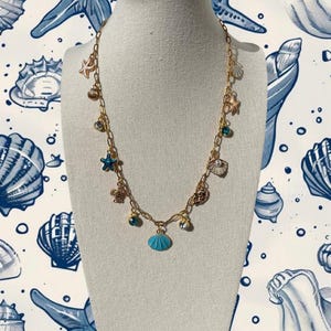 Build Your Own Custom Gold Charm Necklace: Coastal Jewelry, Personalized Vintage Necklace, Pick Your Charms, Special Gift for Her