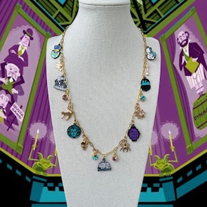 Build Your Own Custom Disney Charm Necklace, Haunted Mansion Necklace, Pick Your Charms, Personalized Jewelry, Vintage Necklace