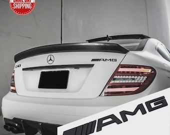 Gloss Black AMG Trunk Badge – 3D OEM Style Rear Emblem for Mercedes Benz