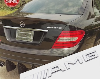 Rear Trunk Lid Badge Letter Logo OEM 3D For Mercedes Benz AMG Chrome Emblem