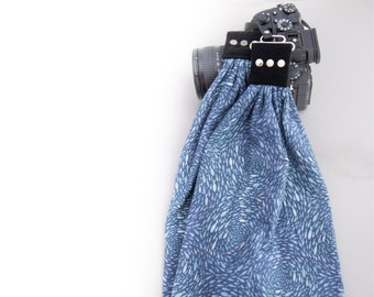 Blue Sea Pocket Scarf Camera Strap, Street Style