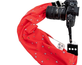 Paper Planes Pocket Camera Scarf Strap: SLR or Mirrorless