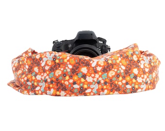 Floral Pocket Scarf Camera Strap, USA Made